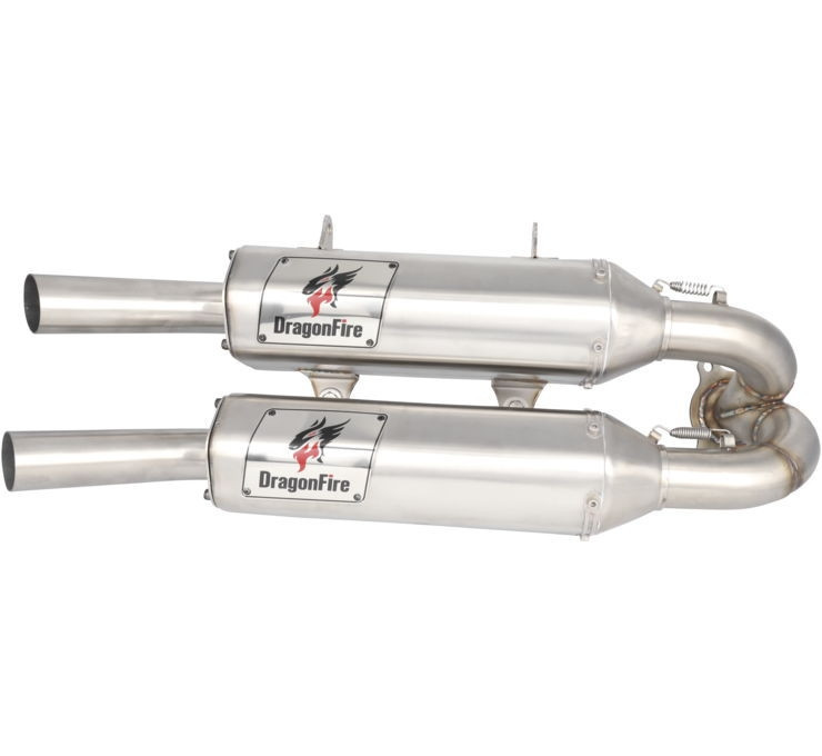 Polaris RZR XP Turbo Dual Slip On Exhaust by DragonFire Racing