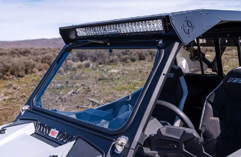 Polaris RZR Trail Folding Glass Windshield by RazorBack Offroad