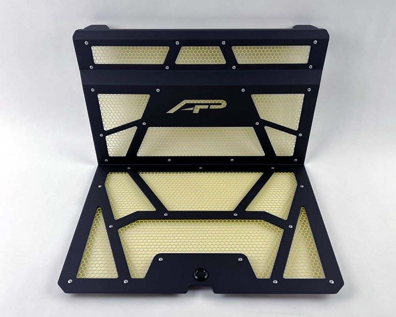 RZ RZR　エンジンカバー　各種 Polaris RZR Vented Engine Cover Gloss Black | Yellow by Agency