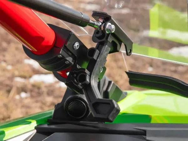Polaris RZR Turbo R Scratch-Resistant Flip Windshield by SuperATV
