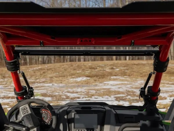 Polaris RZR Turbo R Scratch-Resistant Flip Windshield by SuperATV