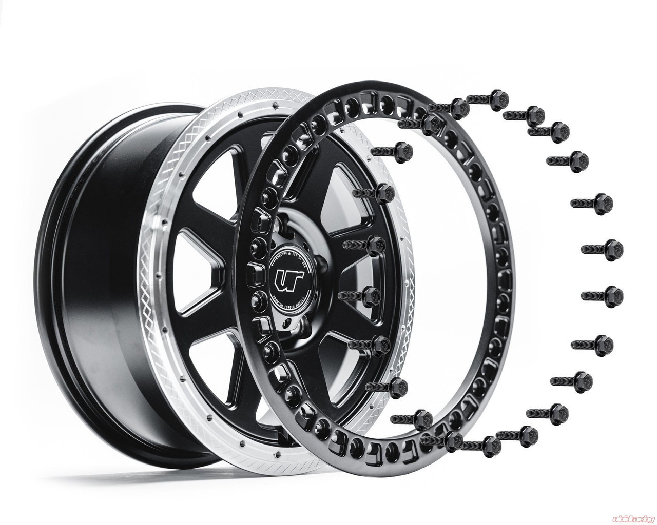 Polaris RZR Pro R D15 Wheel Package Beadlock 15x6 Matte Black by