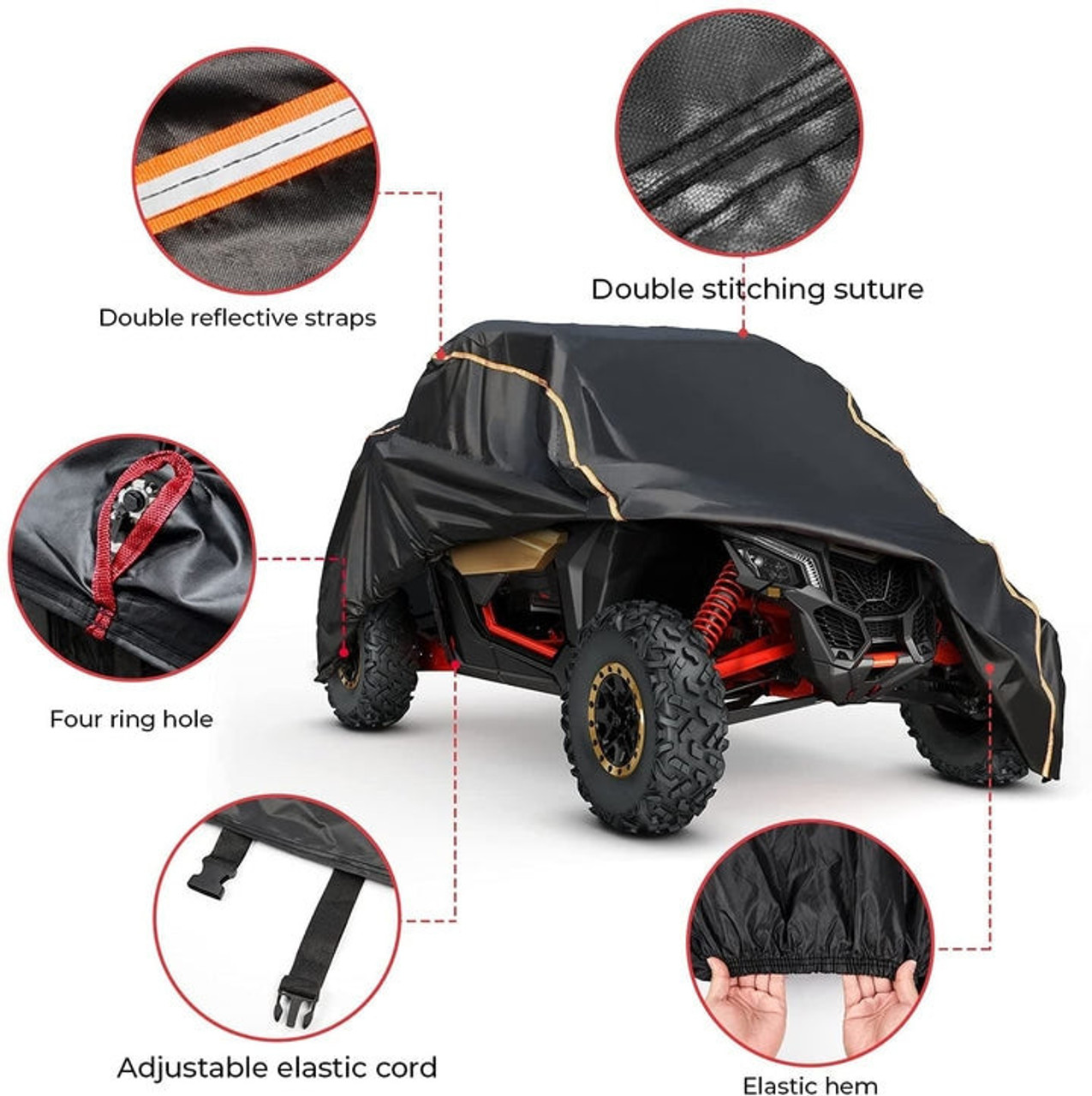 Polaris RZR XP Turbo S UTV Cover by Kemimoto - B0111-00103BK-EPRZR