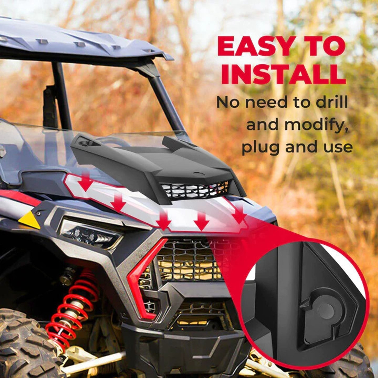 Enhance Performance with Kemimoto RZR XP Hood Scoop Air Intake Kit!
