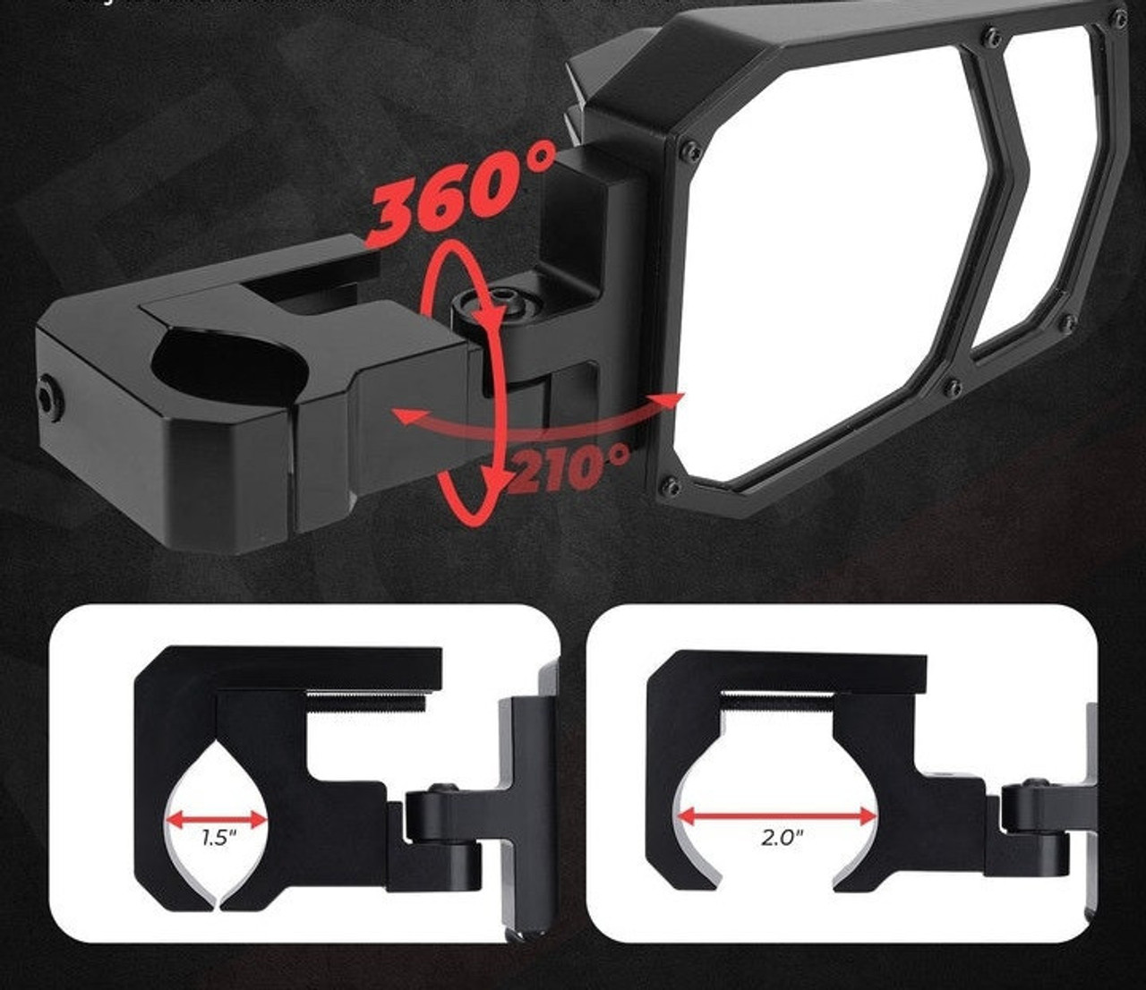 Enhance Your UTV's Safety and Style with Kemimoto's Roll Bar Side Mirrors