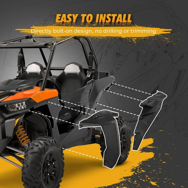 Upgrade Your RZR XP with Kemimoto 8.5 Fender Flares - Mud Flap