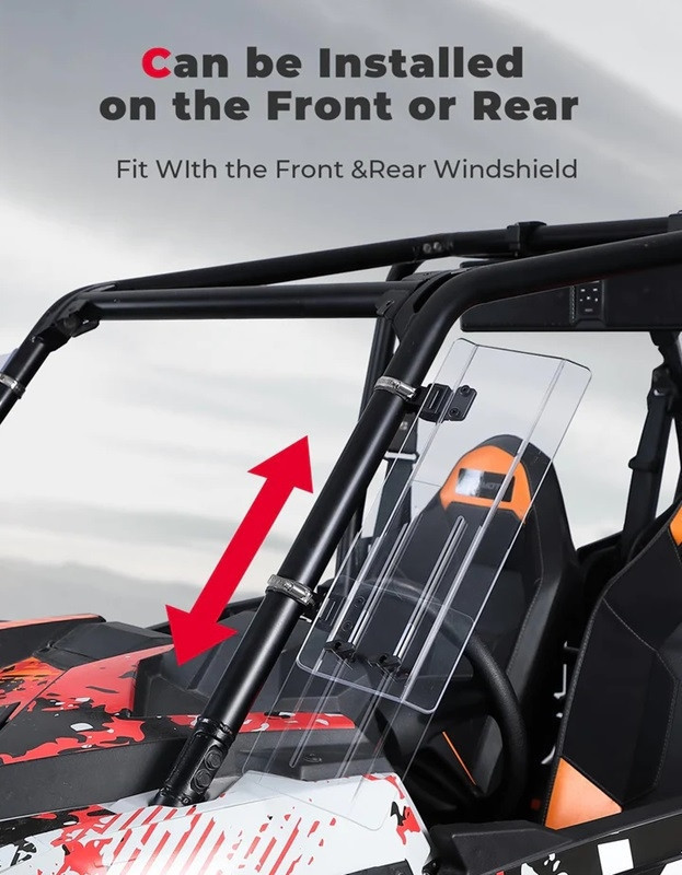 Enhance Your Ride with Kemimoto's RZR Roll Bar Wind Deflectors!