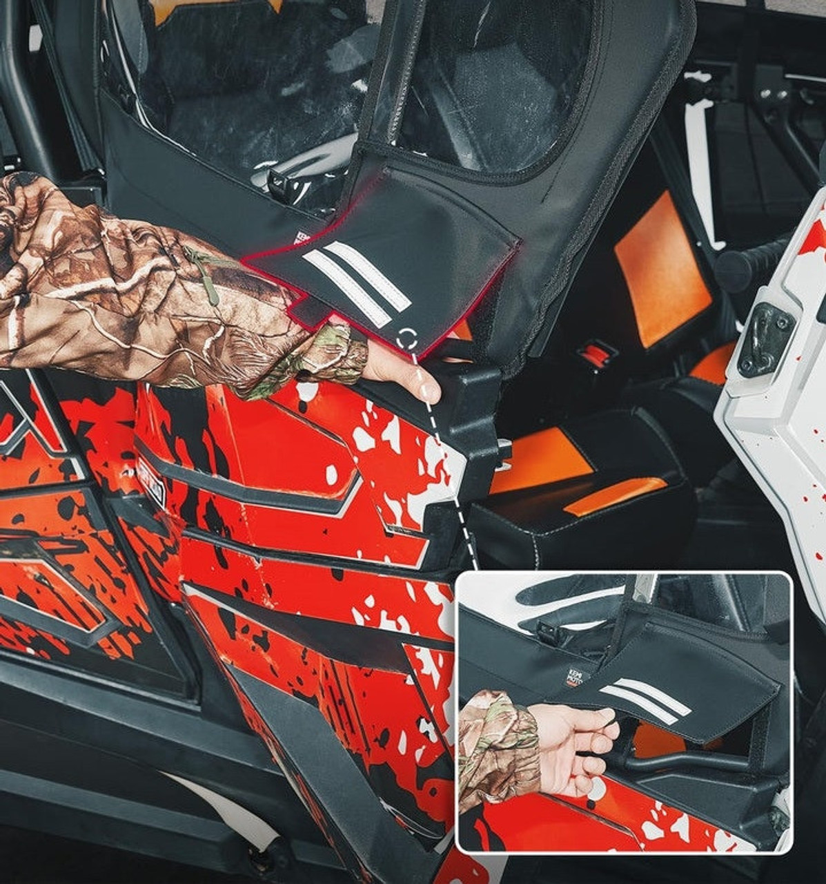 Polaris RZR 4 XP 1000 Soft Upper Doors with Metal Door Frame