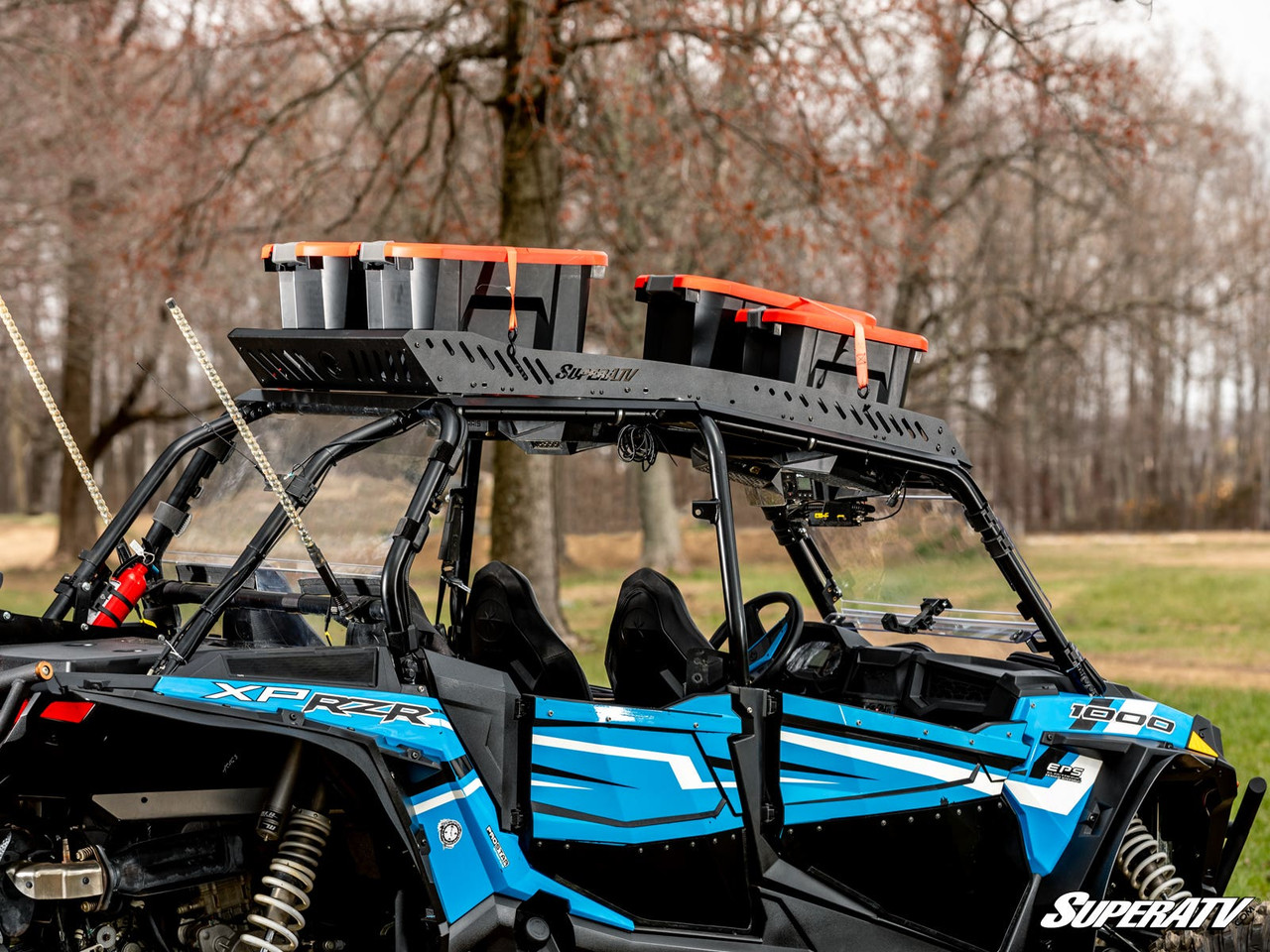 Rzr Rifle Rack Polaris RZR S4 1000 Outfitter Sport Roof Rack by SuperATV CRS-P-RZR1K4-S41K