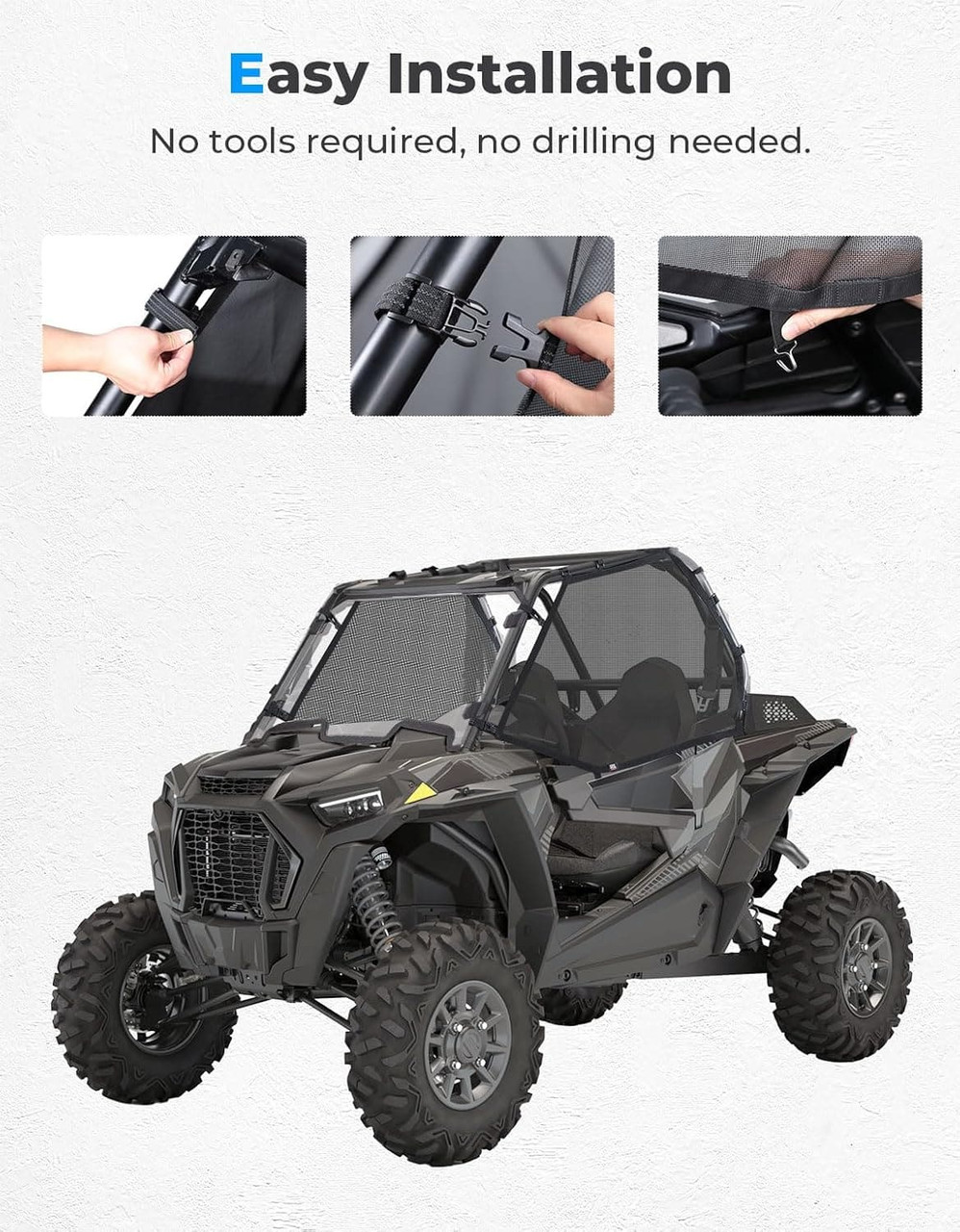 Polaris RZR XP 1000/ XP Turbo Mesh Shield Protective Door Net by