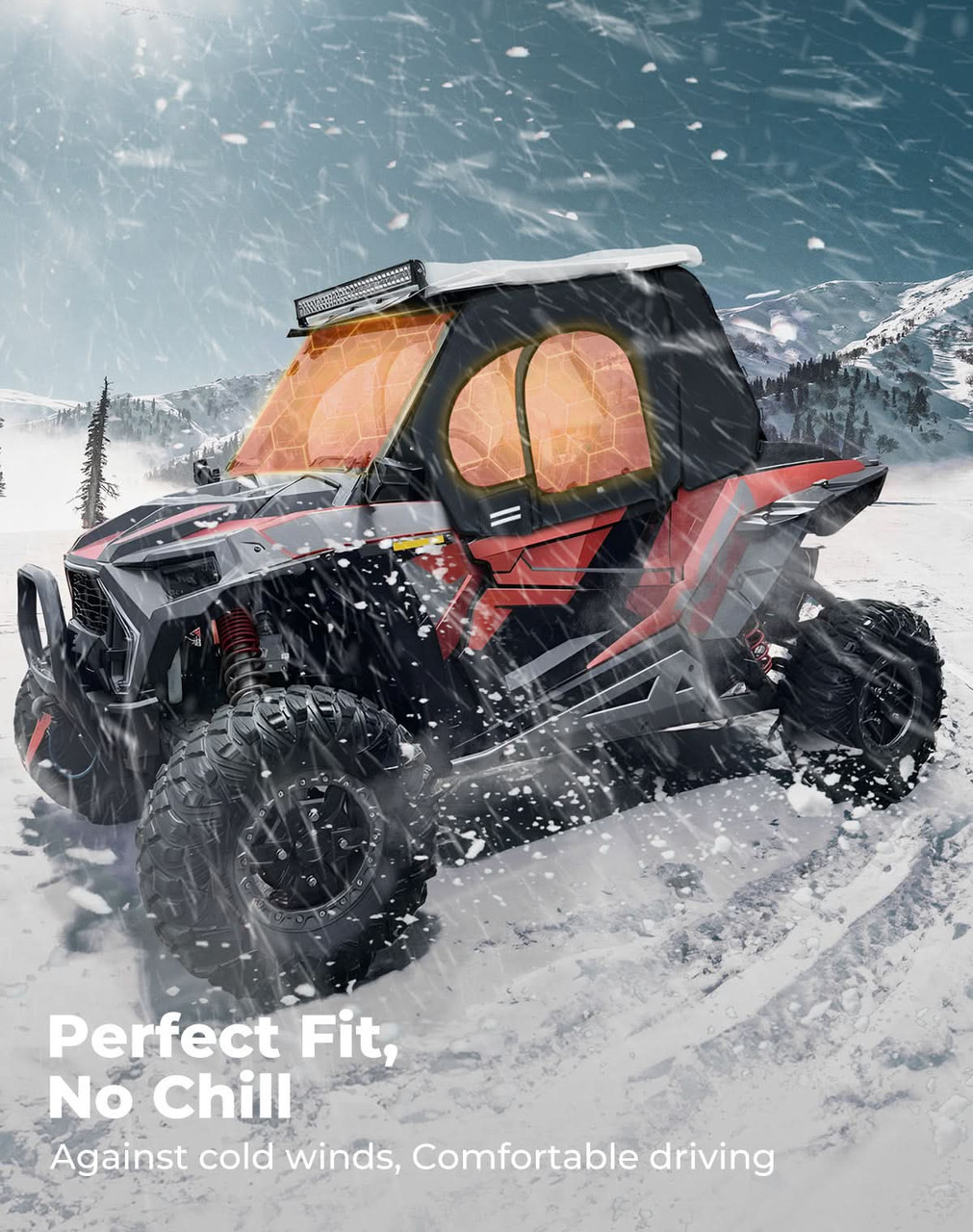Polaris RZR XP 1000/900 Upper Doors with Steel Frame by Kemimoto
