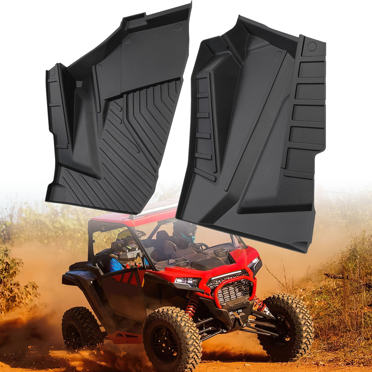 Polaris RZR XP 1000 Front TPE Floor Mats by Kemimoto B0107-03205-BK