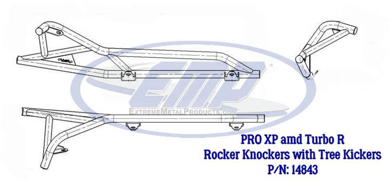 RZR PRO-XP/Turbo-R Rocker Knockers with Tree Kicker Nerf Bars by