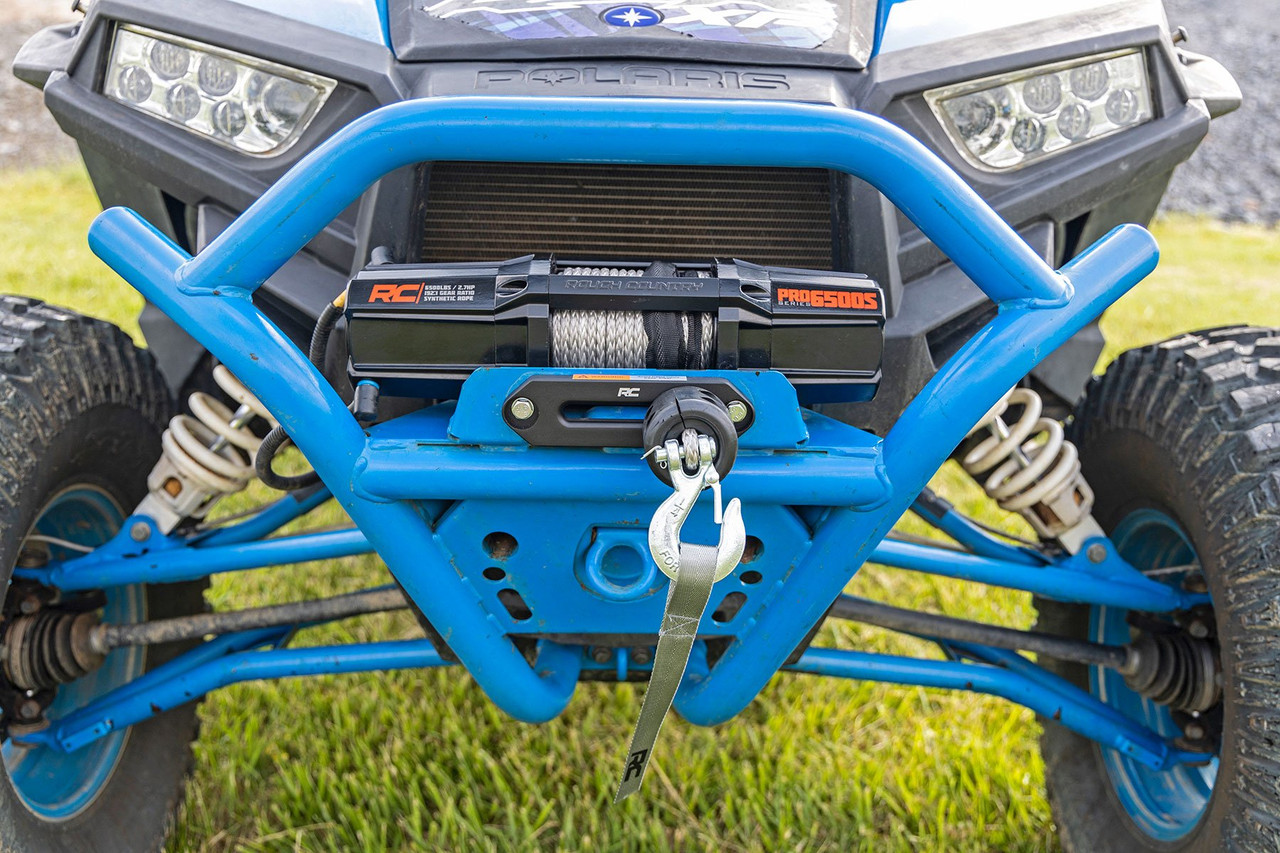Polaris RZR 6500 LBS Winch With Remote and Synthetic Rope by Rough