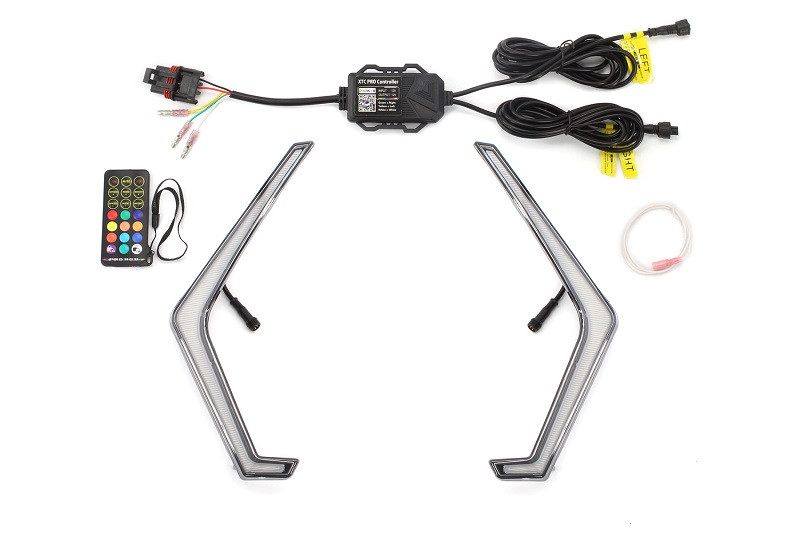 Polaris Pro 2025+ models RGB+W Front Signature Light Set by XTC
