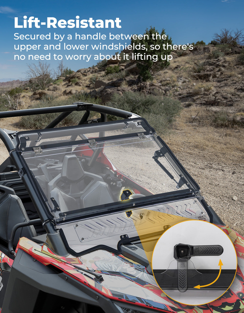 Polaris RZR PRO XP (2020-2024) Upgraded Flip Windshield with Slide