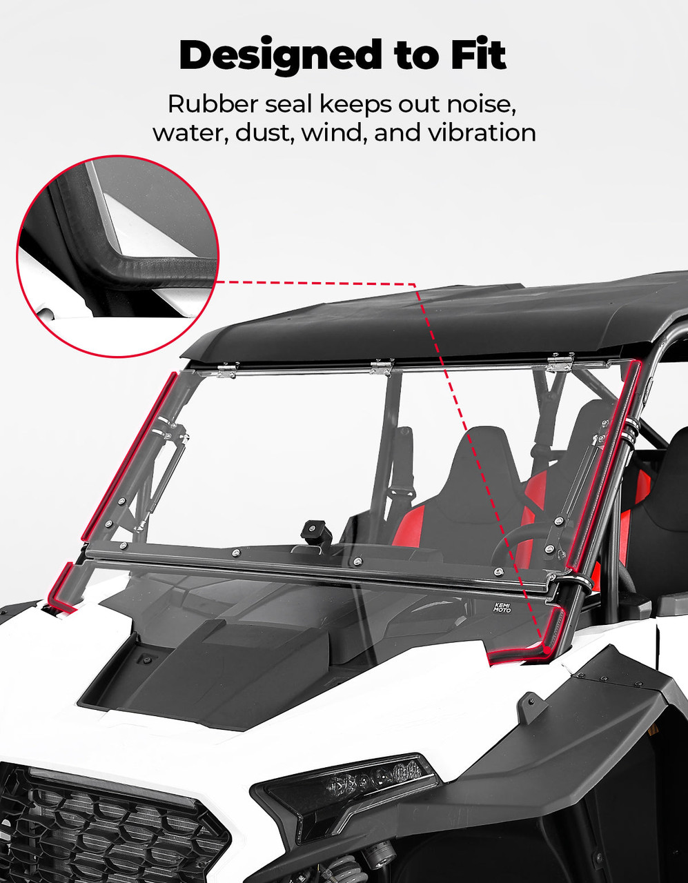 ピ様 No.15 RV No.T4 Polaris RZR XP 1000 (2024-2025) Full Flip Split Windshield Window