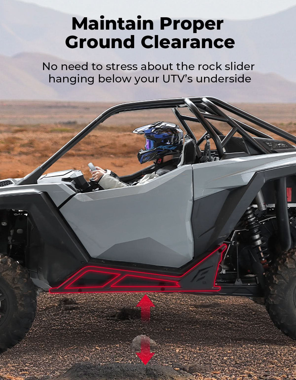 Polaris RZR Pro XP/S/R Pro Nerf Bars Rock Sliders with Step