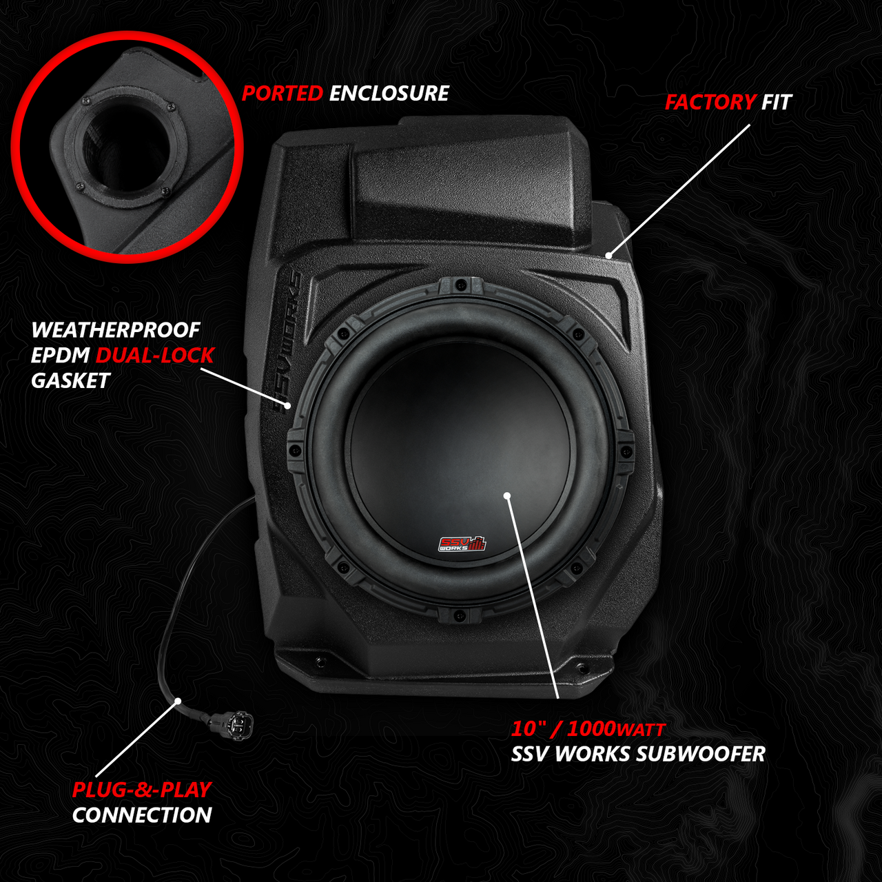 Polaris RZR PRO Series Phase-6 K-Spec 5-Speaker 1400watt System w