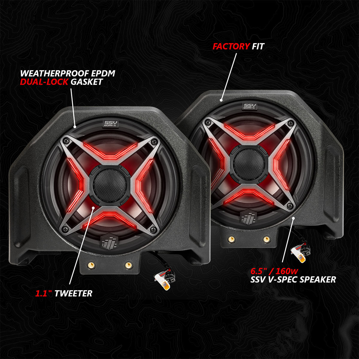Polaris RZR PRO R/Turbo R/PRO XP Phase-5 V-Spec 5-Speaker 1400watt