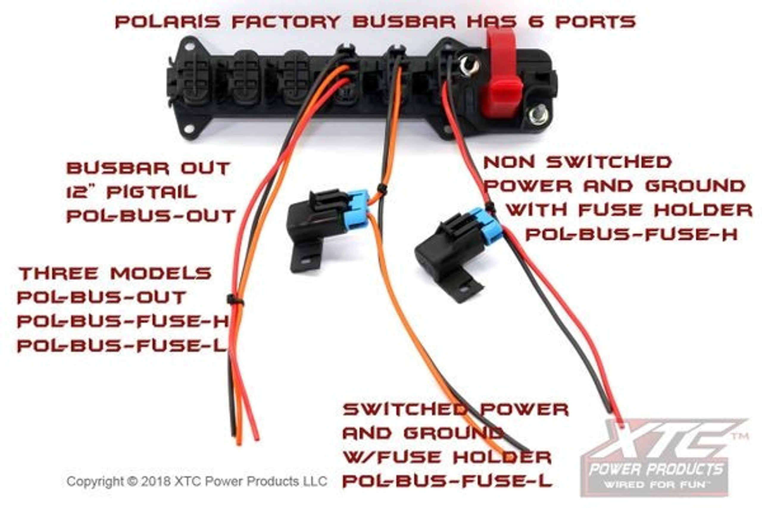 Polaris RZR Pro XP / RS1 Plug & Play Auxiliary Busbar Power Out 14GA