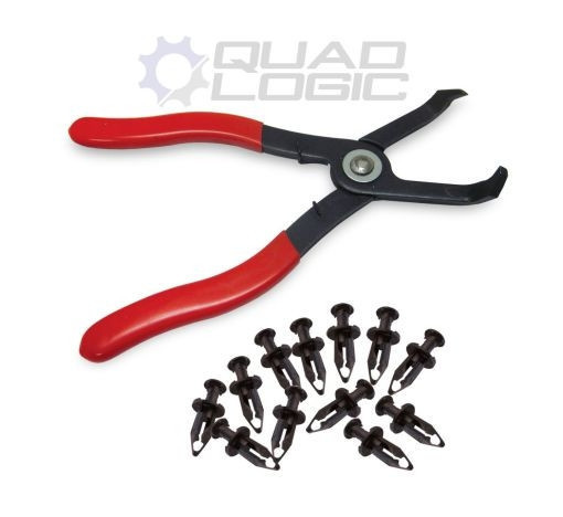 Polaris RZR Plastic Body Rivet Pliers Tool and Rivets by Quad Logic