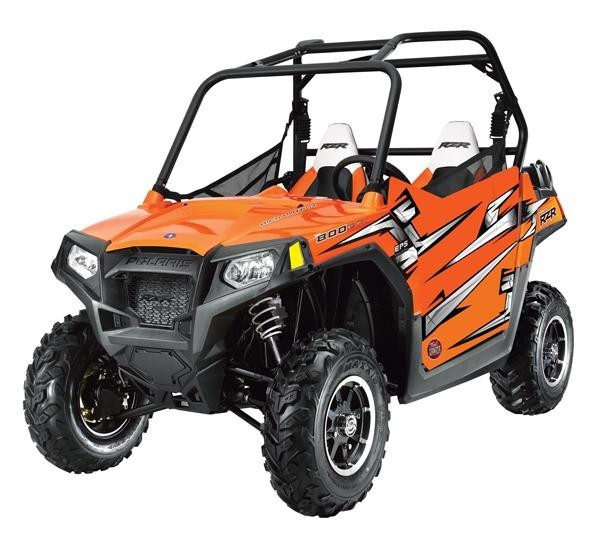 Polaris RZR 800 Orange Madness Slimline Two Door Graphics Kit by