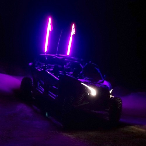 Polaris RZR Purple Safety Whip-RZR by Pyramid Whips Purple Safety