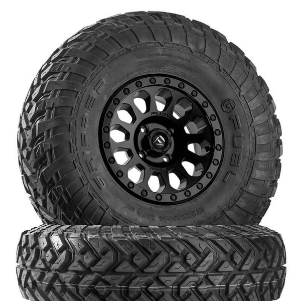 Polaris RZR Vector D579 Matte Black Wheels with Fuel Gripper R | T Tires