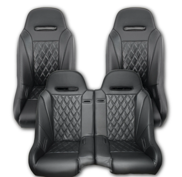 Polaris RZR Apex Bench Seat Bundle (With Harnesses) by Aces Racing