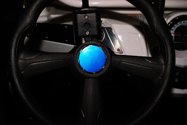 Polaris RZR Blue Billet Aluminum Steering Wheel Center Cap by UTV Inc
