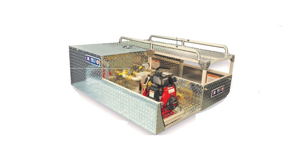 Polaris RZR Full Size / Full Size Crew Firelite® Skid Unit Mercedes Pump Poly Water Tank Rescue Area by Kimtek