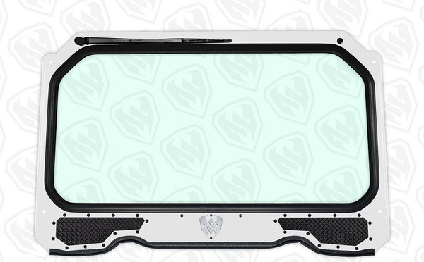 Polaris RZR White Full Glass Windshield with Vents by Moto Armor - MA-RZ1K-WS-GLS-WHT-B-Y