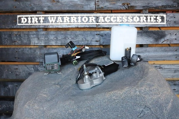 Polaris RZR XP 1000/TURBO/TURBO S Electric Windshield Wiper Kit by Dirt Warriors Accessories 