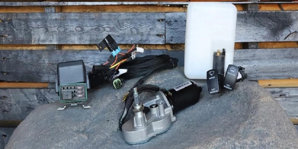 Polaris RZR Pro R Electric Windshield Wiper Kit by Dirt Warrior Accessories 