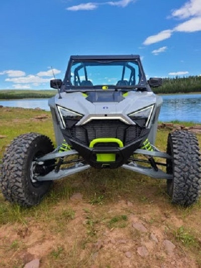 Polaris RZR Turbo R Front Windshield by Dirt Warriors Accessories