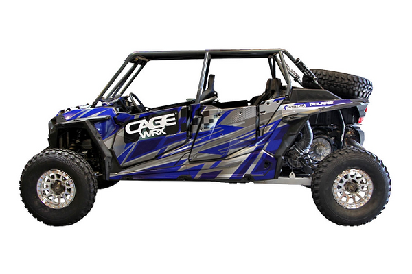 Polaris RZR XP 4 1000 / XP 4 Turbo Baja Spec Roll Cage Assembled - Raw Finish (Includes Roof) by CageWrx