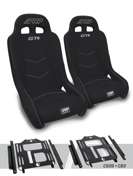Polaris RZR 570, 800, 900 GT4 Suspension Seats Kit (Seats + Bases) by PRP
