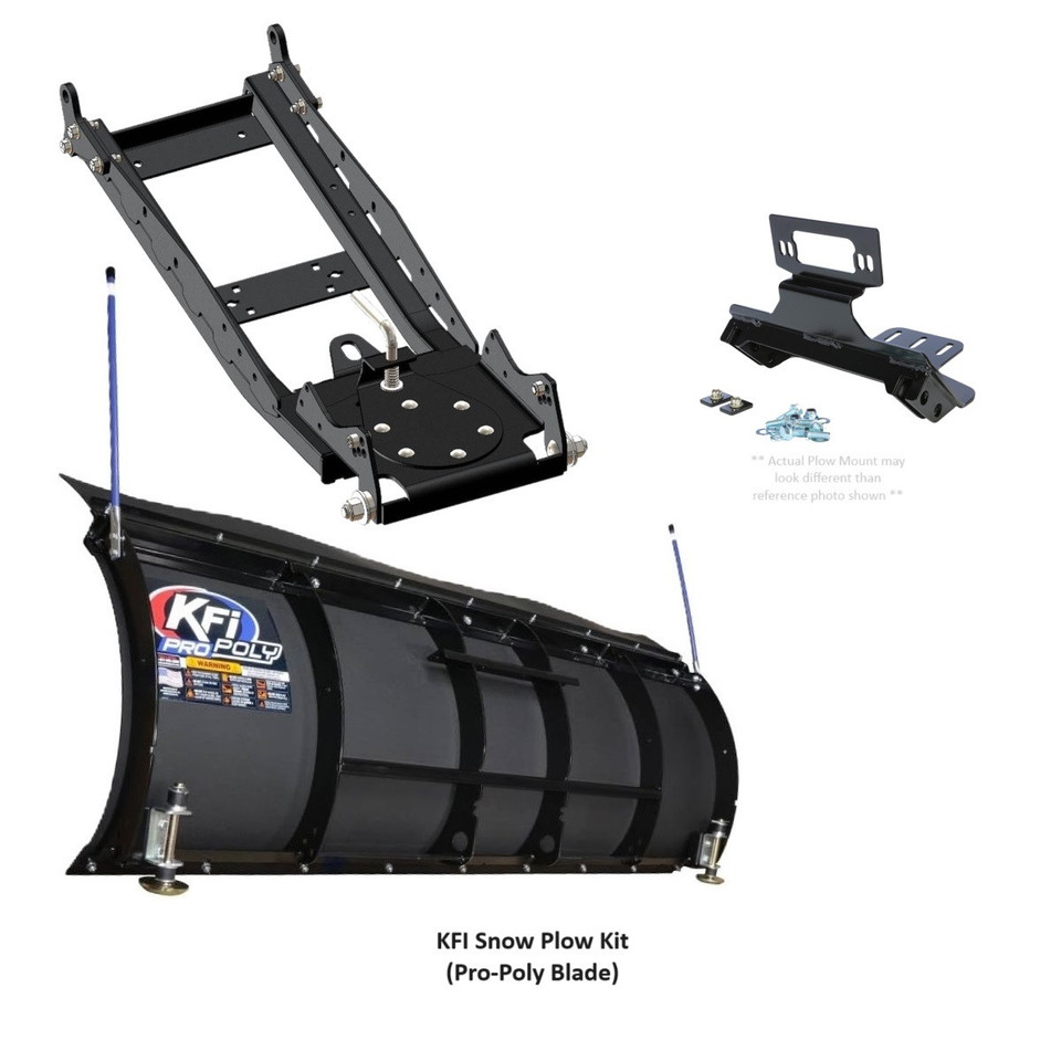 Polaris RZR Complete Snow Plow System by KFI Products kfisnwplwrzrkfi