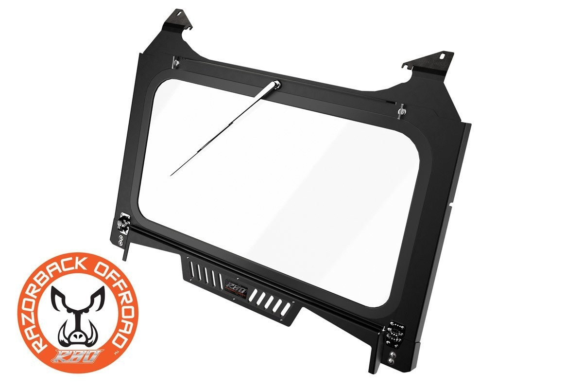 Polaris RZR XP Turbo S Folding Front Windshield by RazorBack Offroad