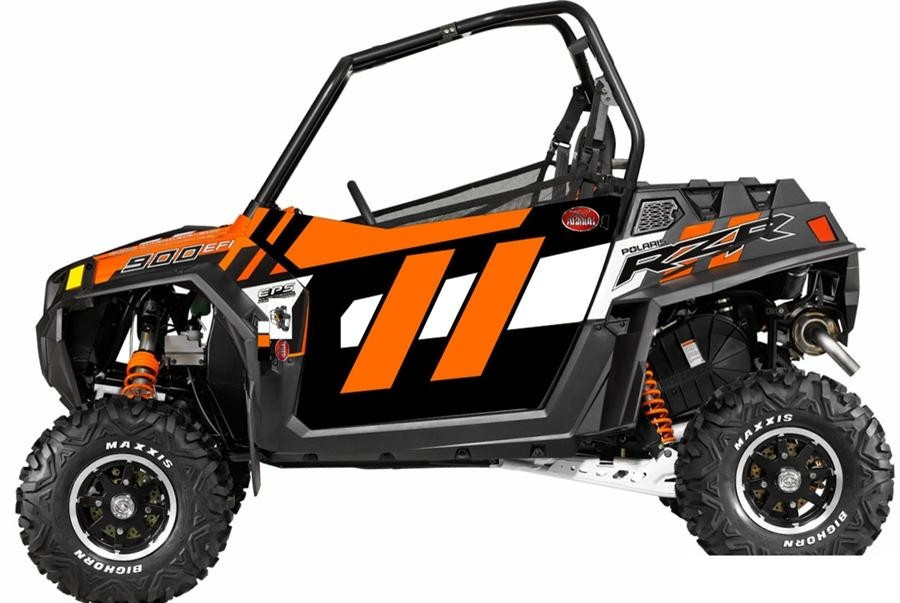 35％OFF!処分価格！ラスト1個！！ QS　ORANGE　8ft Polaris RZR 900 GenX Two Door Graphics Kit Orange Madness by Trail