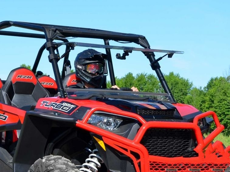 RZR XP 1000/XP Turbo Folding Scratch Resistant Windshield By SuperATV