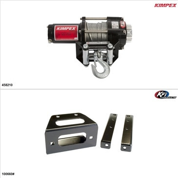Polaris RZR 800 Steel 2500LB Winch and Winch Mount Kit by Kimpex