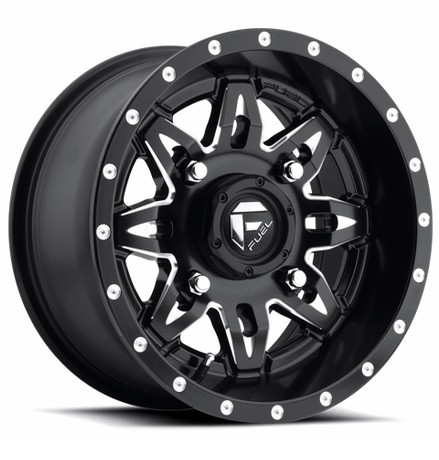 Polaris RZR Fuel Lethal D567 Matte Black Milled Wheel Set by Fuel
