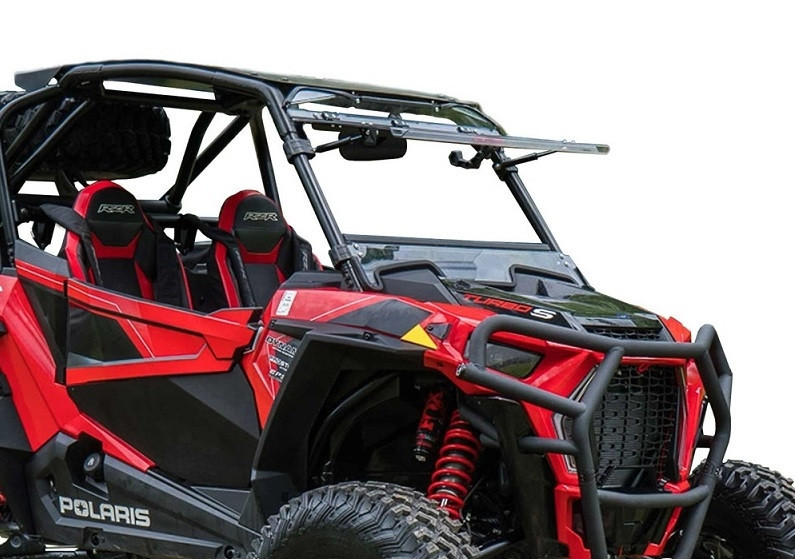 Polaris RZR XP Turbo S Scratch Resistant Flip Windshield by Super