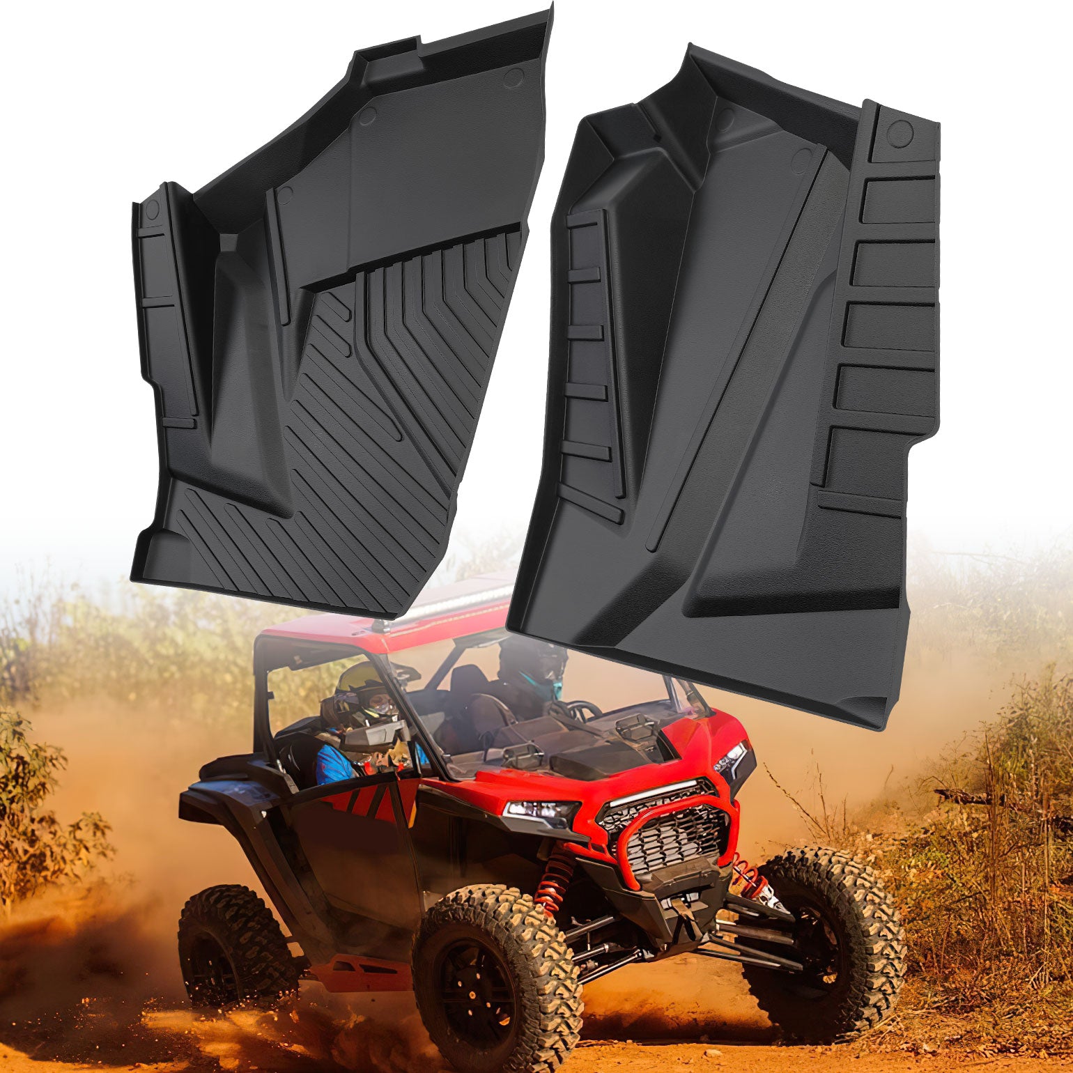 Polaris RZR XP 1000 Front TPE Floor Mats by Kemimoto B0107-03205-BK