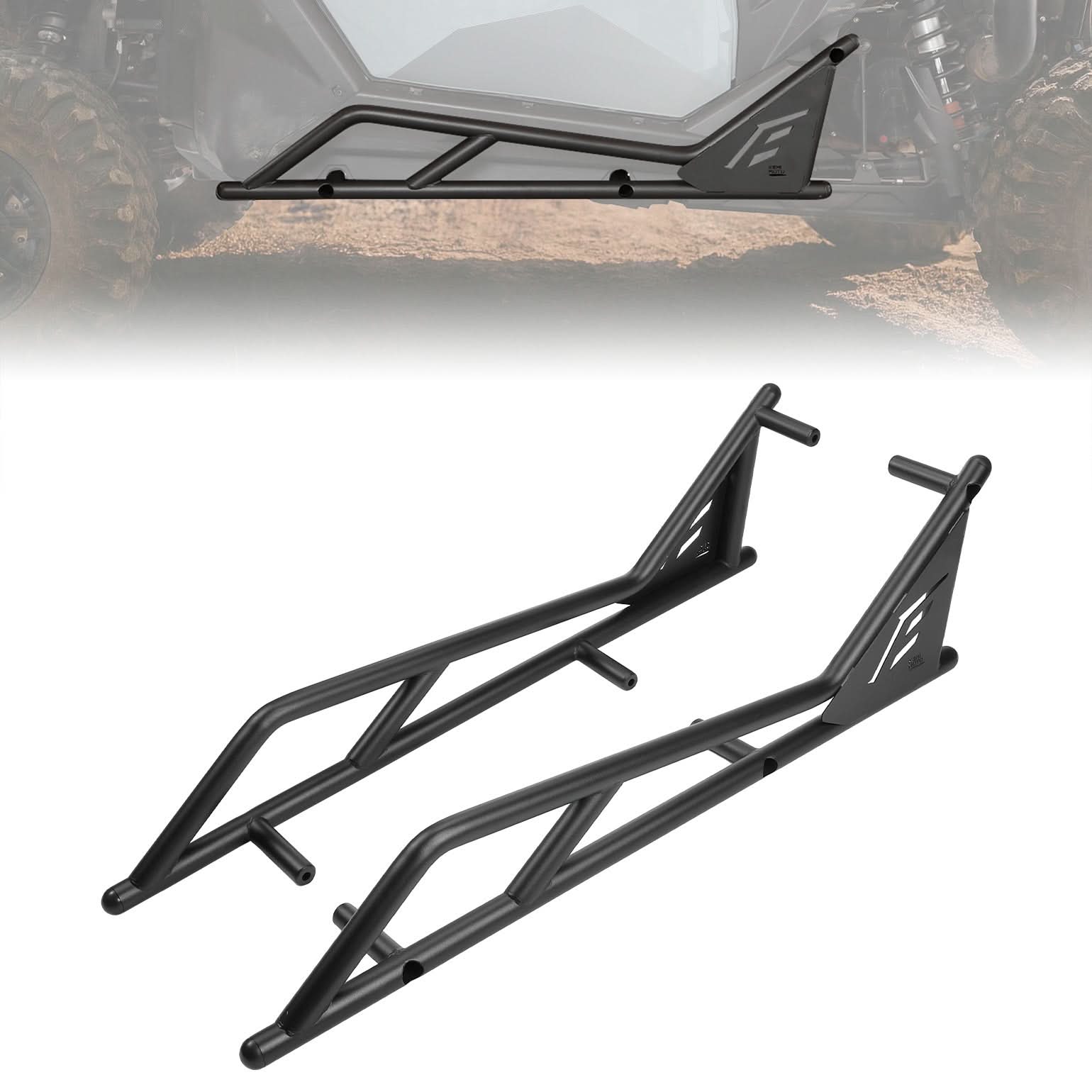 Polaris RZR Pro XP/S/R Pro Nerf Bars Rock Sliders with Step