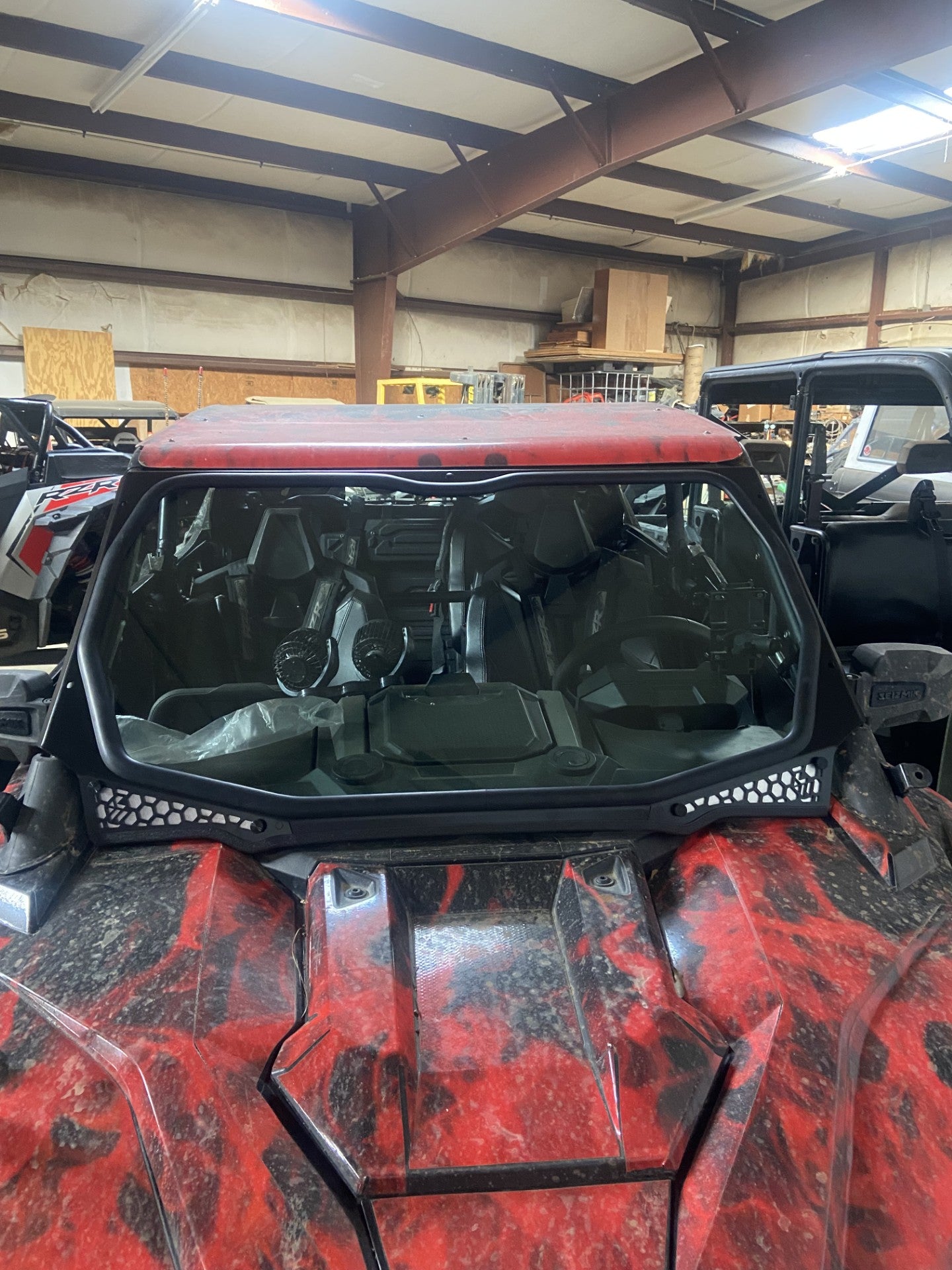 ミモザオーダー④ ロラライハリス Polaris RZR 4 Pro XP/Turbo R L&W Full Glass Windshield by Moto