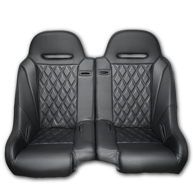 Polaris RZR Apex Front/Rear Split Bench Seat Black - Aces Racing