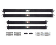 2X Black 10000lb Limit Straps Shock Suspension 12 14 16 18 20 22 24 26